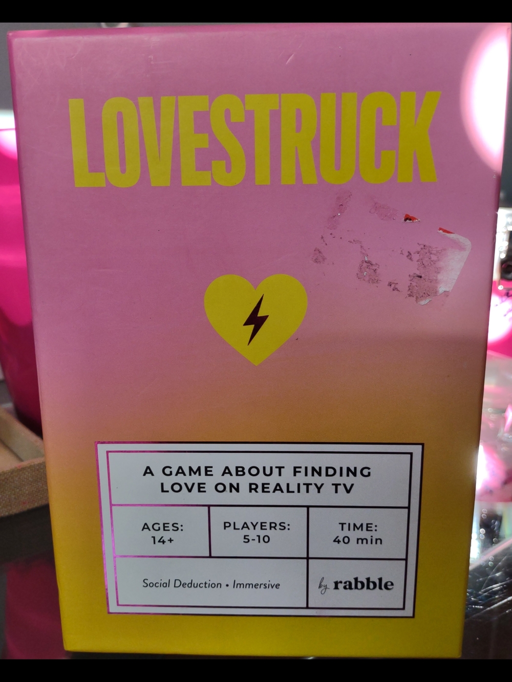 Lovestruck Party Game — Pink and Yellow